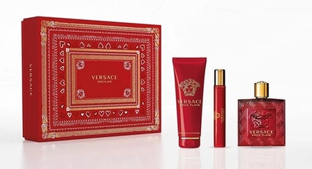 طقم فرزاتشي ايروس فلام احمر versace eros flamered set