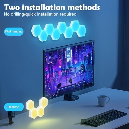 مصباح جدار LED سداسي ذكي