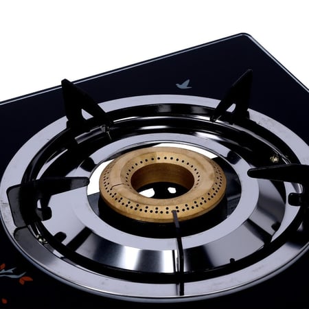 موقد غاز أتوماتيك إستيل سطح زجاجى 2 عين نحاس