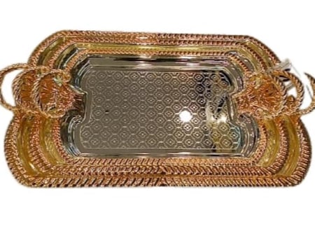 طقم صوانى ثلاث قطع لونيين