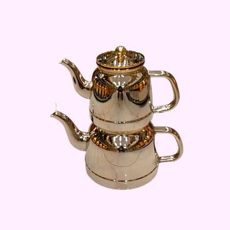 ابريق شاى تركى استيل اندونوسي 1.2لتر + 2 لتر