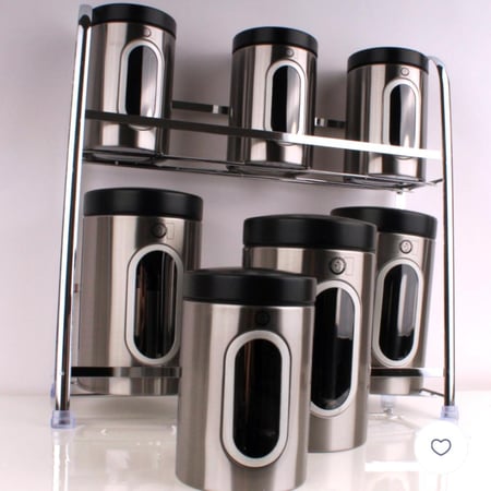 طقم علب بهارات  استيل دورين