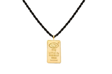 قلادة سبيكة الذهب 50جرام عيار 24 قيراط