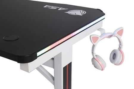 طاولة ASA 999 قيمنق بإضاءة RGB - أبيض