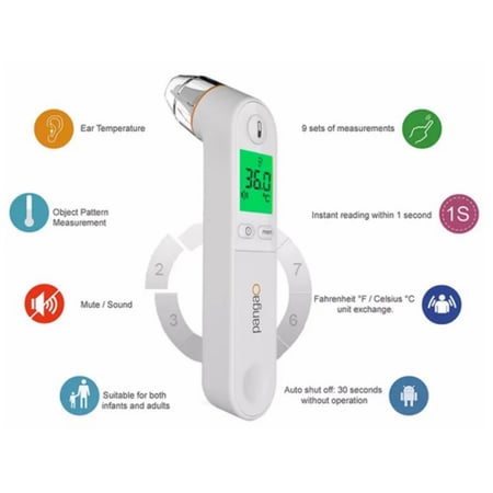 ميزان حرارة بانغاو PG-IRT1601 بالأشعة تحت الحمراء مع مؤشر الحمى الذكي ووظيفة الوضع المزدوج