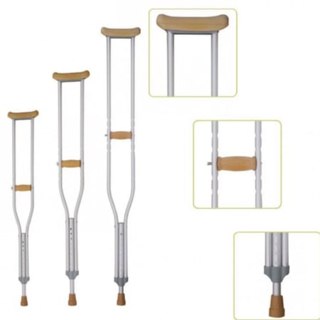 عكاز طبي لجميع الأعمار – دعم مريح بتصميم أنيق وقابل للتعديل - حجم كبير L