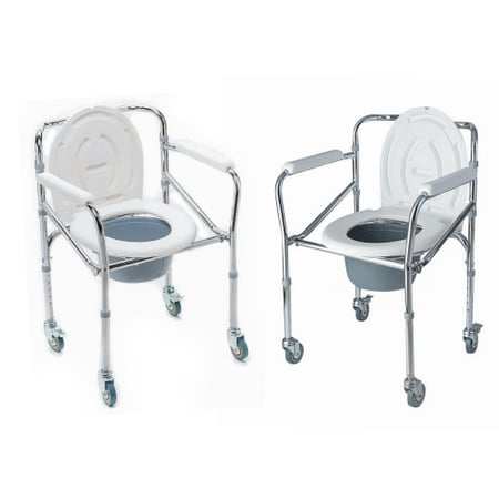 كرسي حمام متنقل بعجلات – دعم متكامل للراحة والحركة