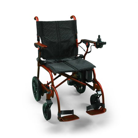 كرسي كهربائي خفيف الوزن كاربون فايبر - لون أحمر