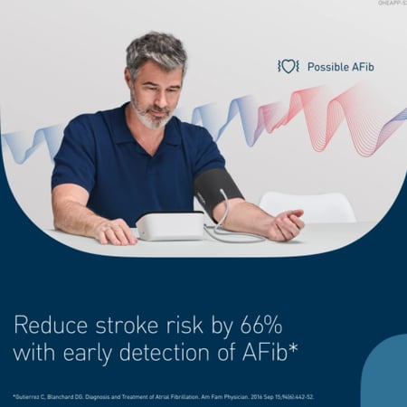 أومرون M7 جهاز قياس ضغط الدم الذكي مع الكشف التلقائي عن الرجفان الأذيني