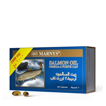مارنيز زيت السالمون 1000 مجم – للحفاظ على وظيفة القلب و الأوعية الدموية 60 كبسولة