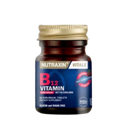 نوتراكسين فيتامين B12 60 قرصًا تحت اللسان - مكمل غذائي للطاقة والصحة العصبية