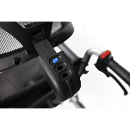 كرسي تنقل المونيوم خفيف الوزن مع ظهر متحرك وساند للرأس