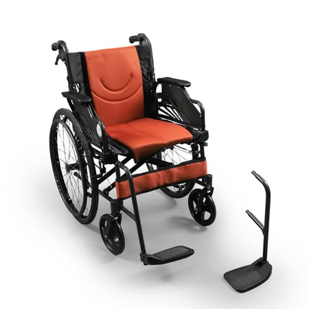 كرسي متحرك الومنيوم ذهبي مطور 46 سم