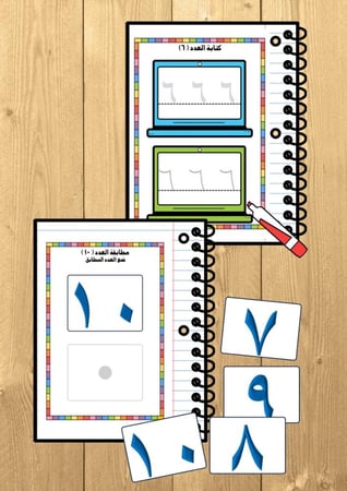 كتيب الاعداد العربية من 1-10
