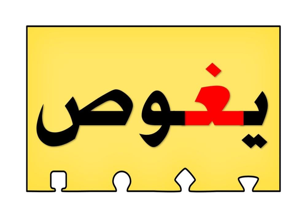 أحجية تكوين كلمات الحرف ( غ )
