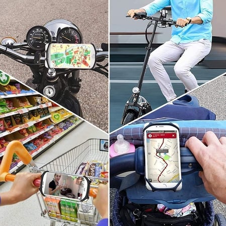 حامل هاتف للدراجة من السيليكون دوار360 درجة تثبت على مقود الدراجة متوافقة جميع الهواتف من لينو LENO