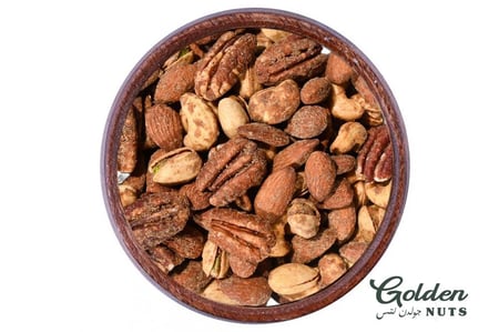 تشكيلة مكسرات جورميه محمصة بنكهة الباربكيو من جولدن نتس