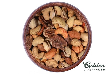 تشكيلة مكسرات جورميه محمصة بنكهة مدخنة من جولدن نتس