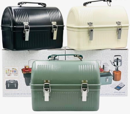 صندوق عزبة شاي حديد كبير