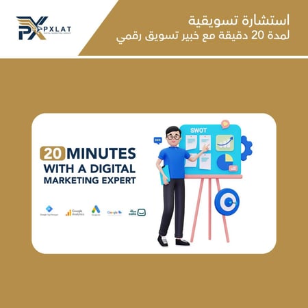 استشارة لمدة 20 دقيقة مع خبير تسويق رقمي - بيكسلات للتسويق الرقمي