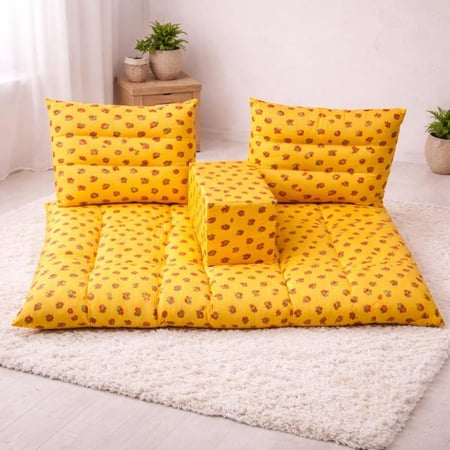 طقم جلسة أرضي شالكي مكون من 4 قطع - مقاس 60x160 سم