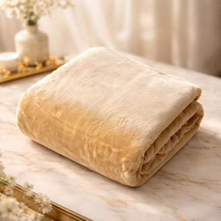 بطانية سرير مزدوجة فائقة النعومة للشتاء الثقيل، بطانية طبقة واحدة مقاس نفرين مع حقيبة فاخرة - 4 كجم ، مقاس 240X200 سم .