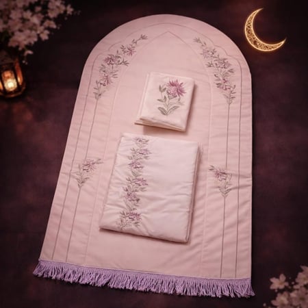 طقم صلاة فاخر مخمل , 3 قطع