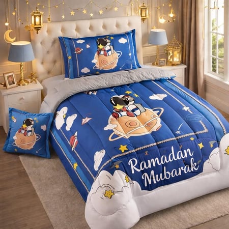طقم لحاف أطفال | تصميم ملون بـ 4 قطع