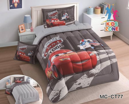 طقم لحاف أطفال شخصيات كارز | تصميم ملون بـ 4 قطع