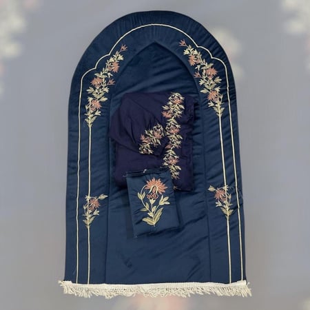 طقم صلاة فاخر مخمل , 3 قطع