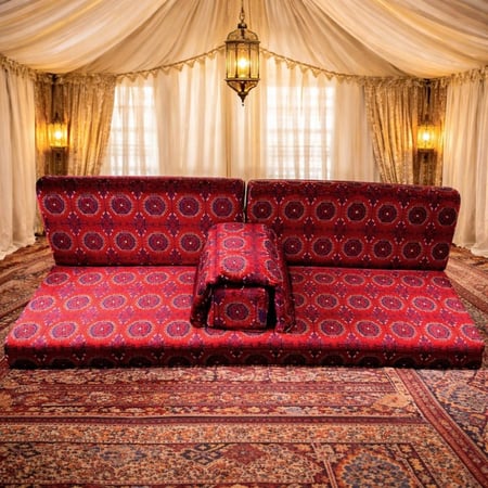 جلسات أرضية منوعة بالطلب قماش مخمل تركي