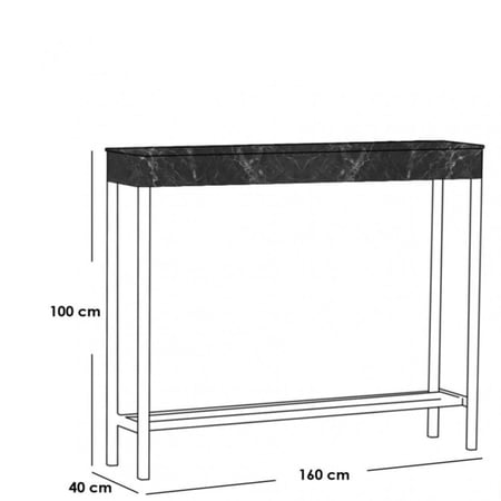 طاولة مدخل 100×40×150سم - أسود