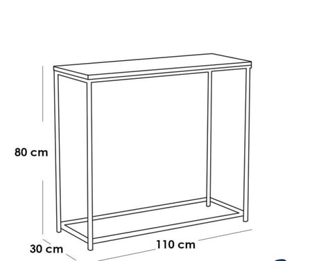 طاولة تلفاز 110×30×80 سم - أسود وأبيض