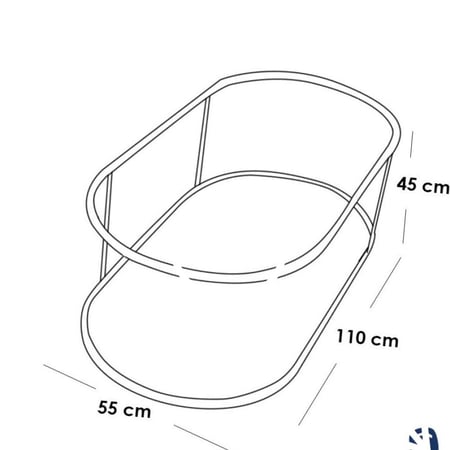 طاولة وسط 110×55×45 سم - أبيض وذهبي
