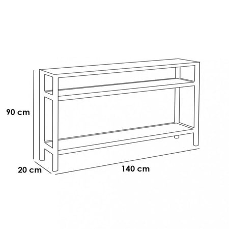 طاولة تلفاز 140×20×90 سم - أسود