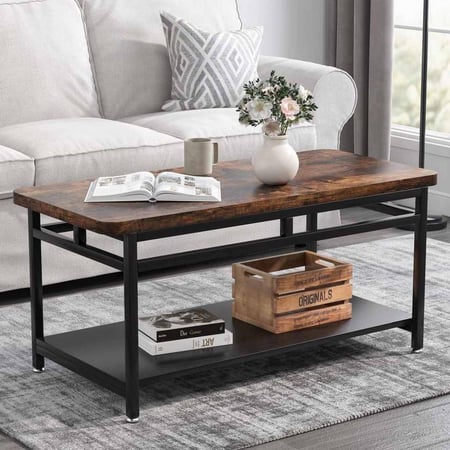 طاولة وسط 110×60×45 سم - بني