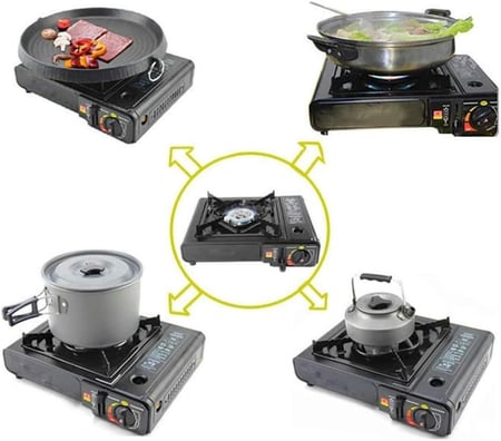 موقد غاز متنقل 2 في 1 من BROBES