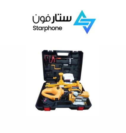 رافعة هيدرولوكية بقوة 3طن للسيارة مع منفاخ ومفك للكفرات