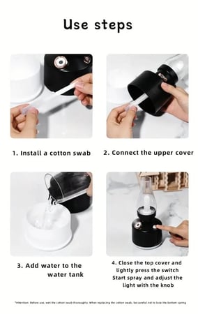 فواحة عطرية مع مصباح كلاسيكي لتعطير وترطيب الجو DENX