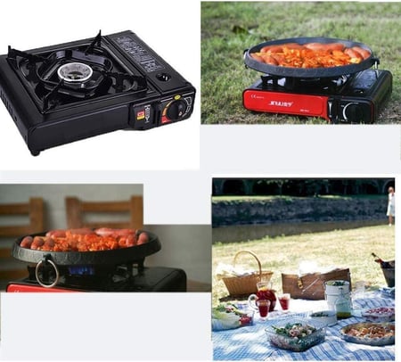 موقد غاز متنقل 2 في 1 من BROBES