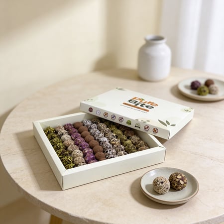 صندوق كُرات براونيز العيد الفاخرة – PureBite Signature