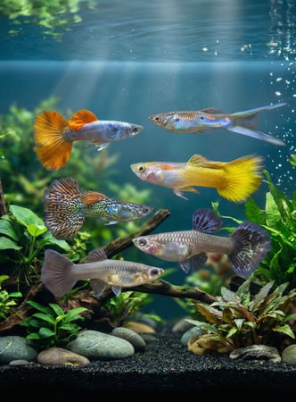 سمكة جوبي مستورد Guppy Mixed