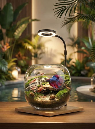 مصباح LED للحوض مع قاعدة خشبية 10W