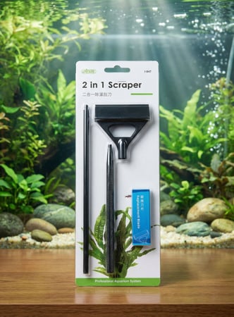 مكشطة تنظيف زجاج الحوض 2 في 1