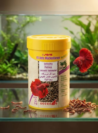 سيرا FD يرقات البعوض الحمراء نيتشر - غذاء طبيعي مجفف بالتجميد