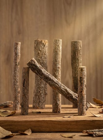 خشب مستقيم طبيعي – Log / Straight Wood