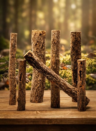 خشب مستقيم طبيعي – Log / Straight Wood