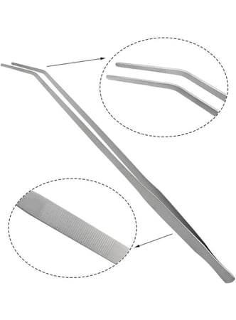 ملقط منحني من الستانلس ستيل مقاس جامبو 27 سم لصيانة حوض السمك