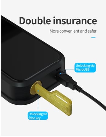 القفل الذكي المضاد للماء يعمل بالبصمة والكرت