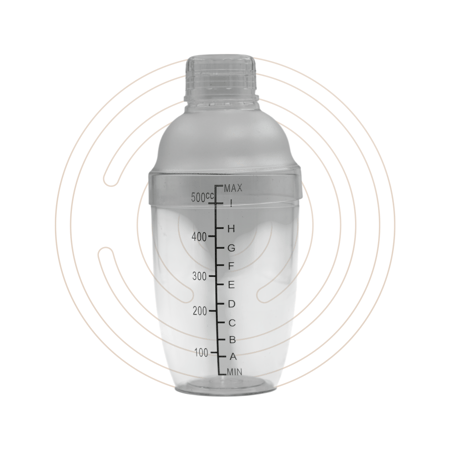 شيكر بلاستيك 530 مل شفاف